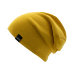 DĚTSKÁ BAVLNĚNÁ RIB BEANIE ČEPICE MUSTARD