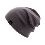 DĚTSKÁ BAVLNĚNÁ RIB BEANIE ČEPICE TAUPE