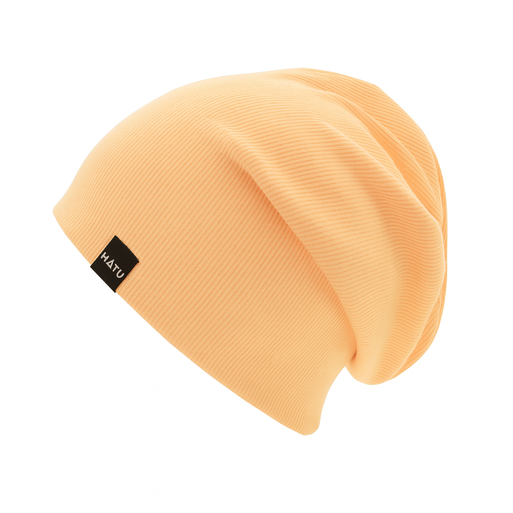 BAVLNĚNÁ RIB BEANIE ČEPICE FUZZY PEACH