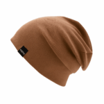 DĚTSKÁ BAVLNĚNÁ RIB BEANIE ČEPICE KARAMEL