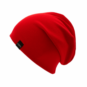 DĚTSKÁ BAVLNĚNÁ RIB BEANIE ČEPICE SCARLET