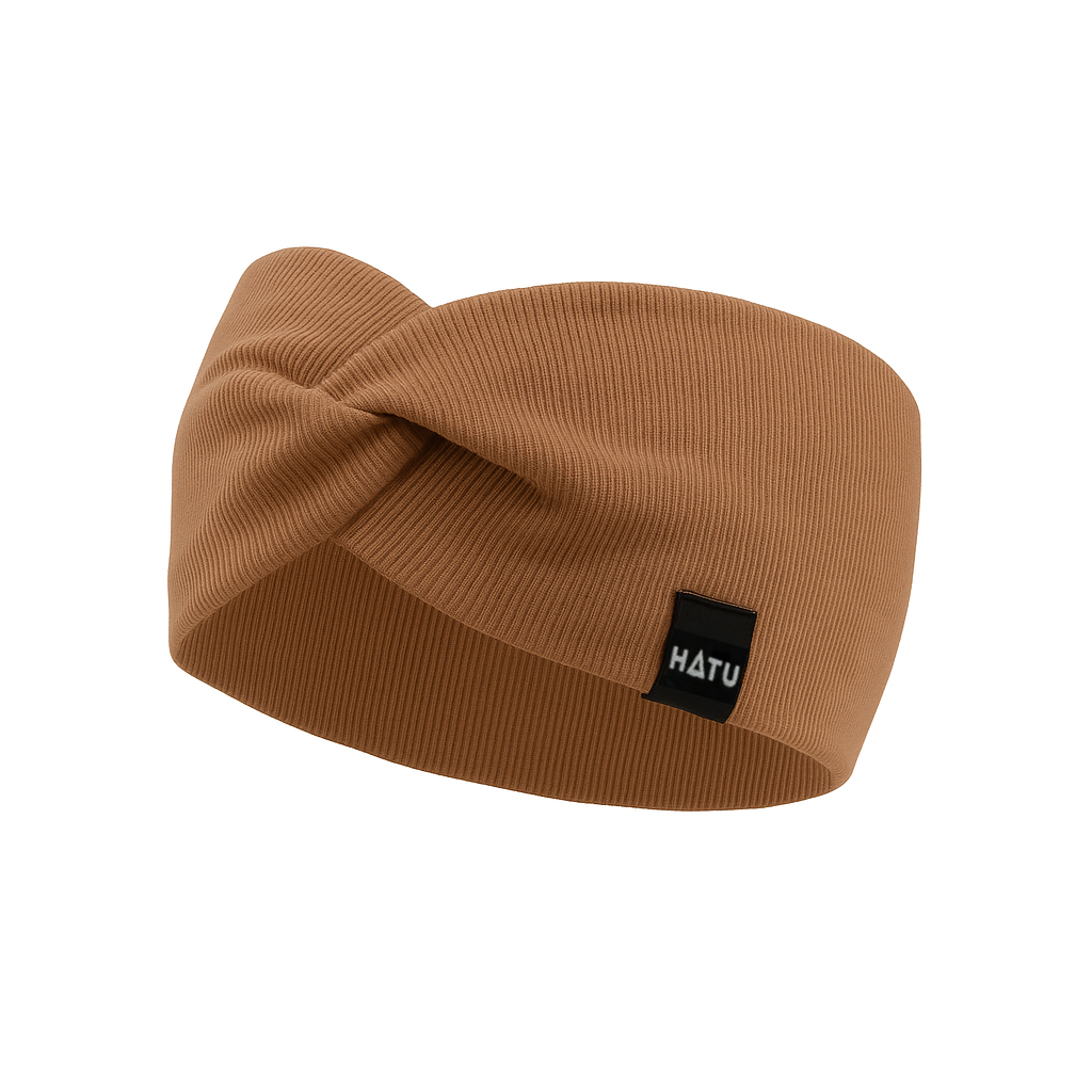 BAVLNĚNÁ ČELENKA RIB TWIST KARAMEL