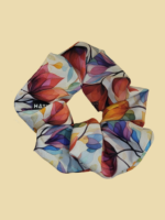 SCRUNCHIE GUMIČKA <BR>Z UMĚLÉHO HEDVÁBÍ - KVĚTY - Obrázek 5