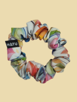 SCRUNCHIE GUMIČKA <BR>Z UMĚLÉHO HEDVÁBÍ - KVĚTY - Obrázek 2
