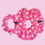 SILKY SCRUNCHIE GUMIČKA RŮŽOVÁ <br> - PUNTÍKY