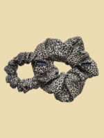 SILKY SCRUNCHIE GUMIČKA BÉŽOVÁ <br> - LEOPARD